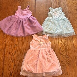 Carter's Kids Dress Trio - Pink, Purple, and Light Blue